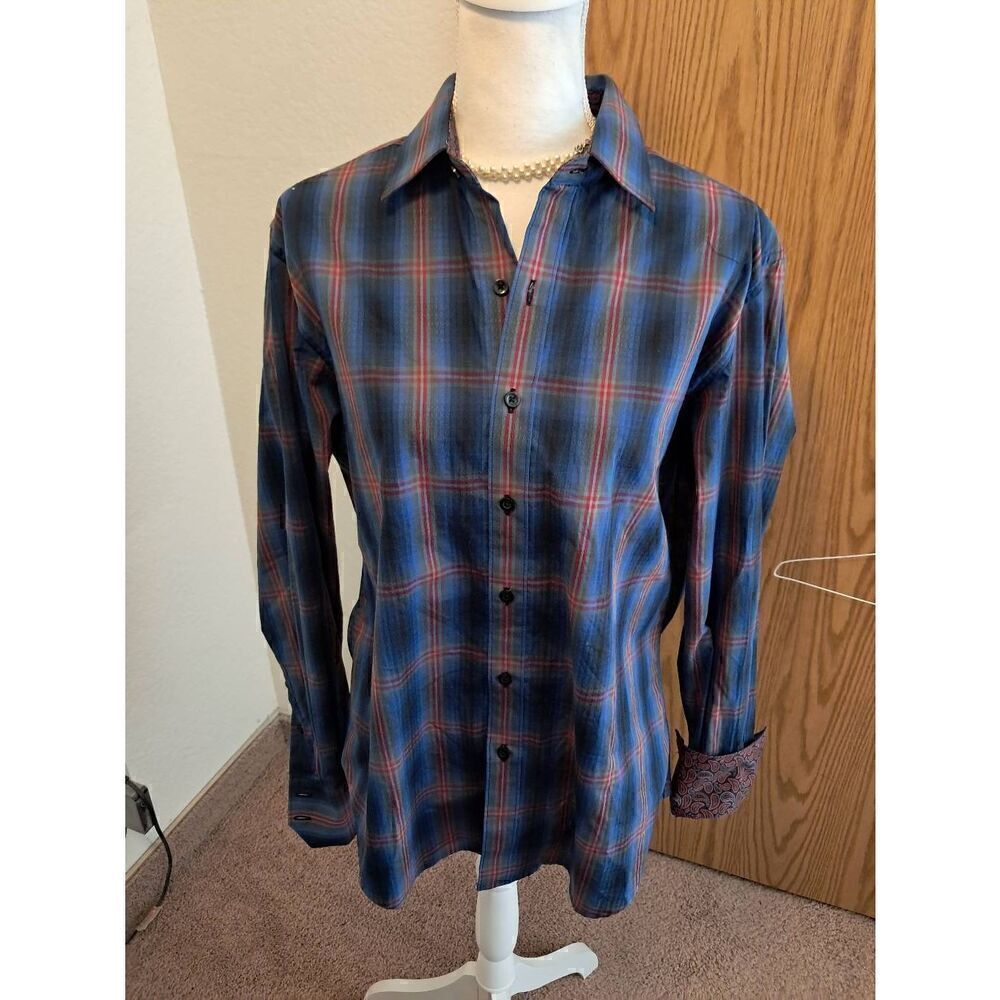 Robert Graham Classic Fit 100% Cotton Stripe Long Sleeve Button Down-Good-Medium